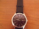 【送料無料】mens akribos xxiv ak618ss quartz date genuine leather strap watch(2)