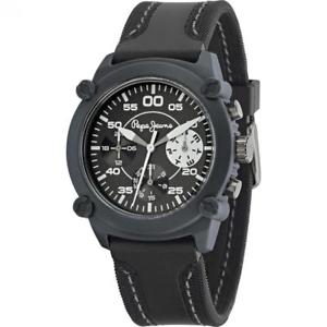 【送料無料】orologio uomo pepe jeans steve r2351108003 multifunzione silicone nero tessuto