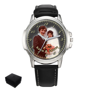 【送料無料】personalized custom wedding photo mens wrist watch gift engraving christmas