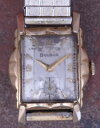 【送料無料】bulova senator 1956 vtg art deco scalloped case running 17j 11ac partsrest...