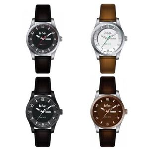 【送料無料】orologio solo tempo uomo lee cooper lc56g acciaio pelle silver nero marrone