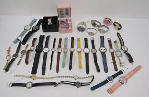 【送料無料】job lot 32x wrist watches mixed gender, sizes brands untested yeo l15