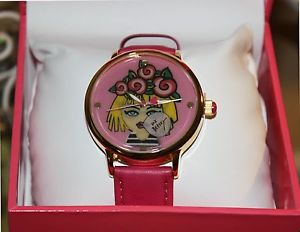 【送料無料】nib betsey johnson rose emoji bubblegum art motif lenticular leather strap watch 【送料無料】nib betsey johnson rose emoji bubblegum art motif lenticular leather strap watch