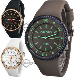 【送料無料】analog wristwatch xonix, quartz, fashion, silicone strap, waterproof