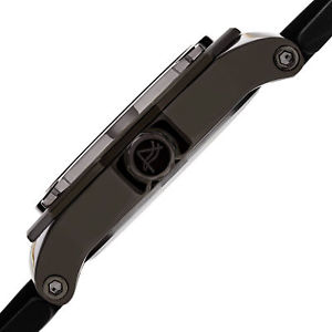 【送料無料】mens august steiner as8232bk raised numerals quartz silicon strap date watch