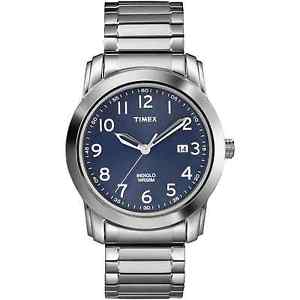 【送料無料】timex t2p132, easy reader, mens, silvertone expansion, indiglo, date 【送料無料】timex t2p132, easy reader, mens, silvertone expansion, indiglo, date