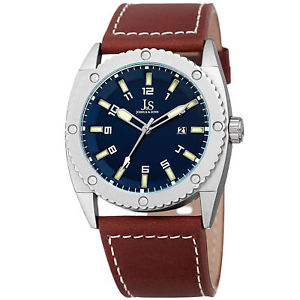 【送料無料】mens joshua amp; sons jx120bu quartz movement date genuine leather strap watch 【送料無料】mens joshua amp; sons jx120bu quartz movement date genuine leather strap watch