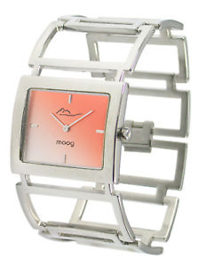 【送料無料】moog paris montre femme avec cadran orange, bracelet argent en acier inoxydable 【送料無料】moog paris montre femme avec cadran orange, bracelet argent en acier inoxydable