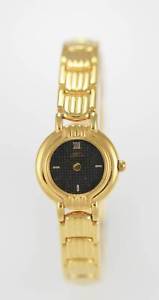 【送料無料】jacques prevard womens stainless steel gold tone battery quartz watch