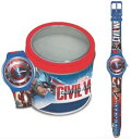 【送料無料】marvel kid watch mod capitain america tin box