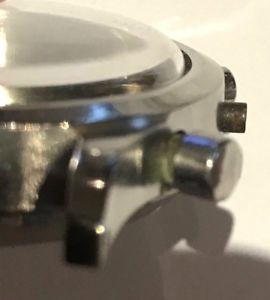 【送料無料】crystal, plastic, vintage case chronograph clamshell brevet 310x344