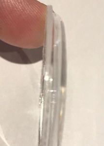 【送料無料】crystal, plastic, vintage case chronograph clamshell brevet 310x344