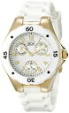 【送料無料】invicta womens angel chronograph stainless steel white silicone watch 18796(2)