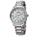 【送料無料】womens august steiner as8076ss elegant mother of pearl crystal bracelet watch(2)