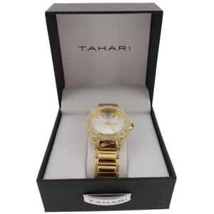 【送料無料】tahari womens gold pave round fashion wristwatch os bhfo 2215