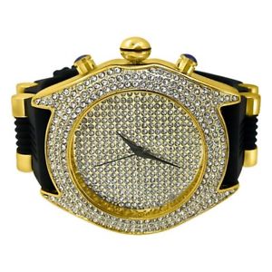 【送料無料】gold iced out hip hop mens jumbo watch 【送料無料】gold iced out hip hop mens jumbo watch