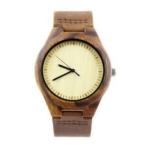 【送料無料】handmade wood wrist watch brow