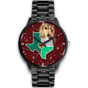 【送料無料】afghan hound dog texas christmas special wrist watchfree shipping 【送料無料】afghan hound dog texas christmas special wrist watchfree shipping