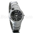 yzmens luxury business tungsten carbide rhinestone quartz wrist watch with date