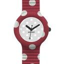 【送料無料】hip hop pois orologio rosso bianco hwu0419 watch small cassa da 32 mm