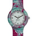 【送料無料】hip hop orologio jungle fever yellow donna hwu0871 giallo watch fiori foglie(2)
