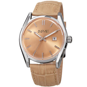 【送料無料】womens august steiner as8221bg quartz movement date genuine leather strap watch