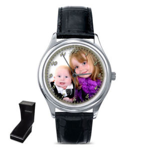 【送料無料】personalised custom ladies gents wrist watch your family photo gift christmas