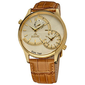 【送料無料】 mens august steiner as8010yg quartz dual time brown leather strap watch 【送料無料】 mens august steiner as8010yg quartz dual time brown leather strap watch