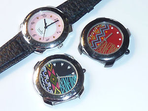 【送料無料】lot 3 watch montre benetton by bulova uhr bezel vintage