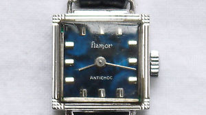 【送料無料】montre flamor femme carre fond bleu mecanique automatique g123