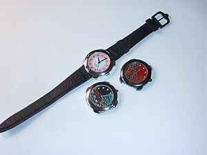 【送料無料】lot 3 watch montre benetton by bulova uhr bezel vintage