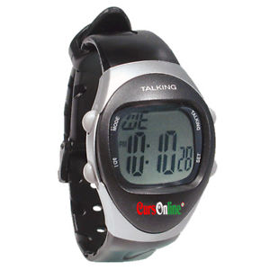 【送料無料】orologio digitale da polso uomo parlante italiano pvc anziani non vedenti ora