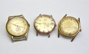 楽天hokushin【送料無料】lot of 3 antique wristwatch of different brands without bracelet swiss x1874