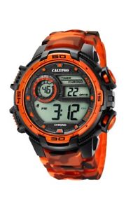 【送料無料】calypso watches chrono k57235 schwarz orange neu 1 batterie extra