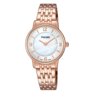 【送料無料】pulsar ladies rose gold plated watch prw028x1pnp