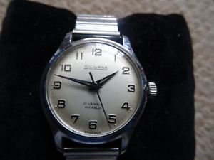 【送料無料】vintage 194050s mens silvana 17 jewels incabloc, fully working, swiss, 10231