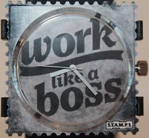 【送料無料】stamps work like a boss 1411103 uhr zifferblatt stamps neu mit garantie