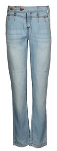 【送料無料】fashmob damen jeans hellblau denim chino 6212826