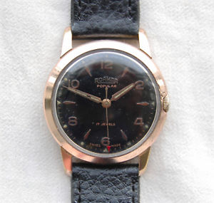 【送料無料】roamer popular gold plate centre seconds 1950s mens wrist watch 【送料無料】roamer popular gold plate centre seconds 1950s mens wrist watch
