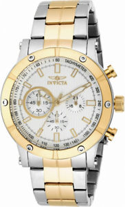 【送料無料】invicta specialty 18164 mens round chronograph metallic white analog watch