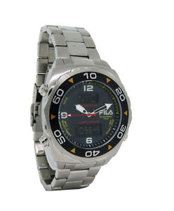 【送料無料】fila fa0602g technosport mens round carbon analog digital chronograph watch