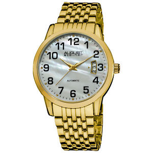 【送料無料】mens august steiner as8026yg automatic mother of pearl goldtone bracelet watch 【送料無料】mens august steiner as8026yg automatic mother of pearl goldtone bracelet watch