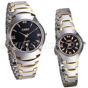 【送料無料】couples mens womens roman numberals tungsten rhinestone date quartz wrist watch 【送料無料】couples mens womens roman numberals tungsten rhinestone date quartz wrist watch