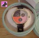 yzradley ry2428 ladies eabbeyf clove leather chronograph watch rrp 150