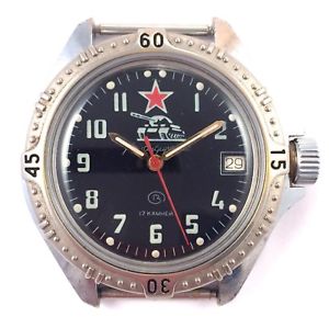 【送料無料】soviet vintage vostok komandirskie military windup watch tank *us seller* 1181