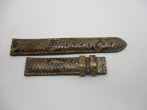 ̵bracelet haute gamme beige et noir en python veritable taille 16