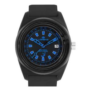 【送料無料】orologio lorenz 30033bb silicone nero blu profondimento sub 100mt