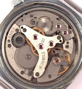 【送料無料】vintage poljot signal, manual alarm wrist watch, ussr, 1156