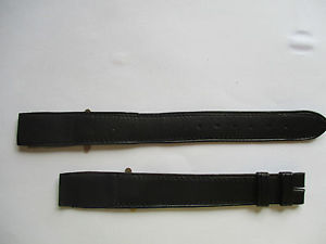 【送料無料】bracelet pour montre a anses fixes t 16 en cuir souple noir