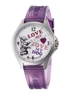 ジューシークチュール 【送料無料】nwt juicy couture womens 1900718 libby purple jelly strap quartz watch 95